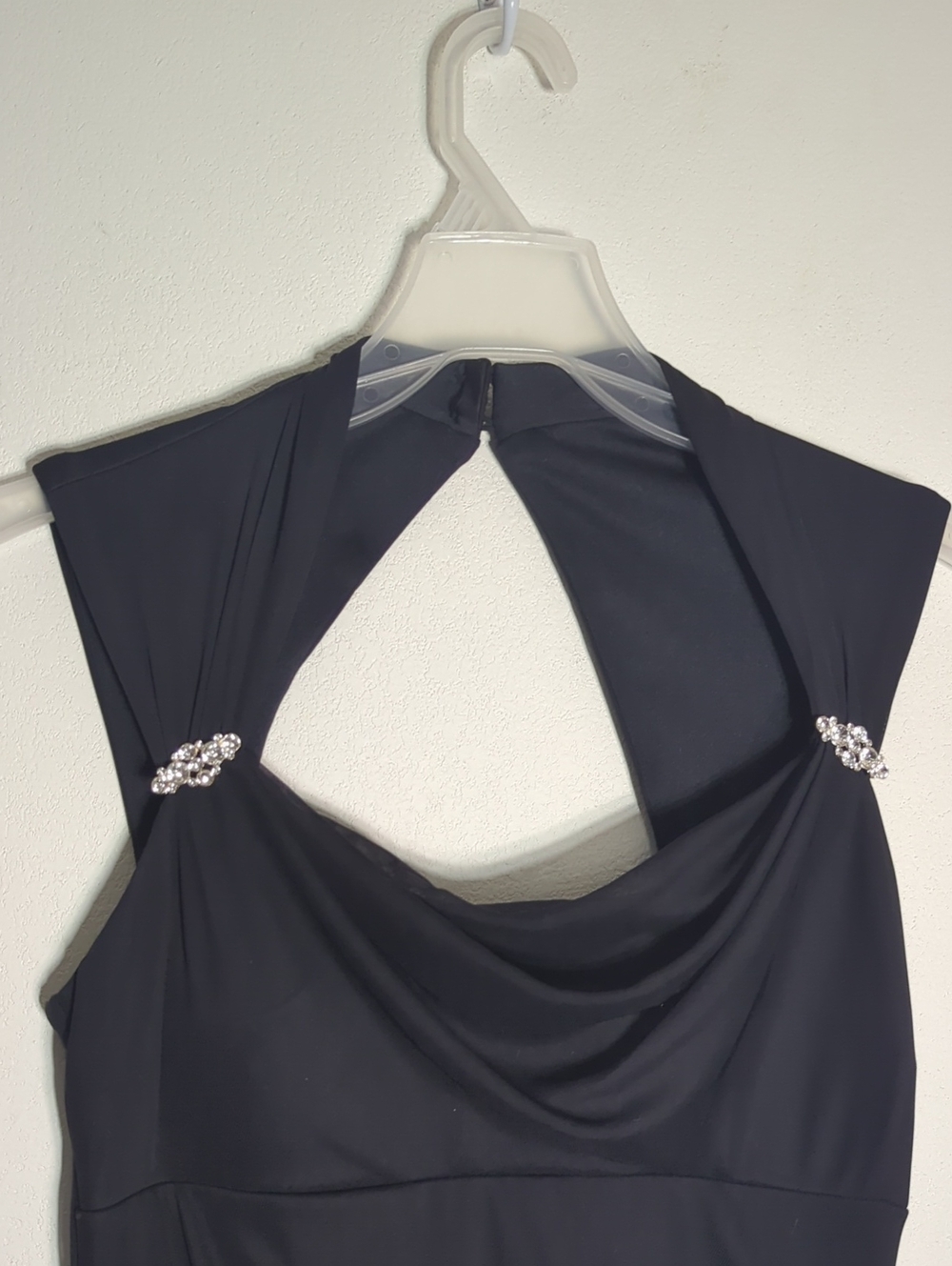 Scarlett Nite Womens Dress Black Maxi Special Occasion Formal Rhinestone sz 8 - Picture 5 of 16